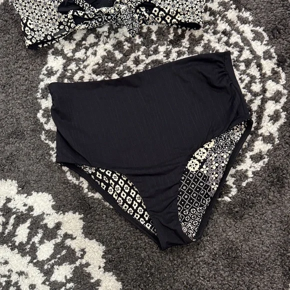 Women’s sunsets Venice seagrass textured Elsie top Capri bottom Bikini 34 G M - Picture 6 of 8